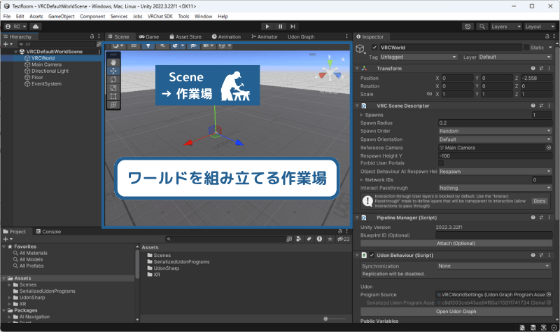 UnityのSceneビュー
