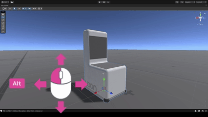 UnityのSceneビューでオブジェクトの周囲を回る
