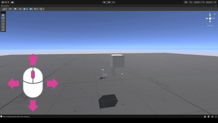 UnityのSceneビューで視点を移動する