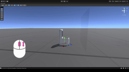 UnityのSceneビューでオブジェクト
に近づく/離れる
